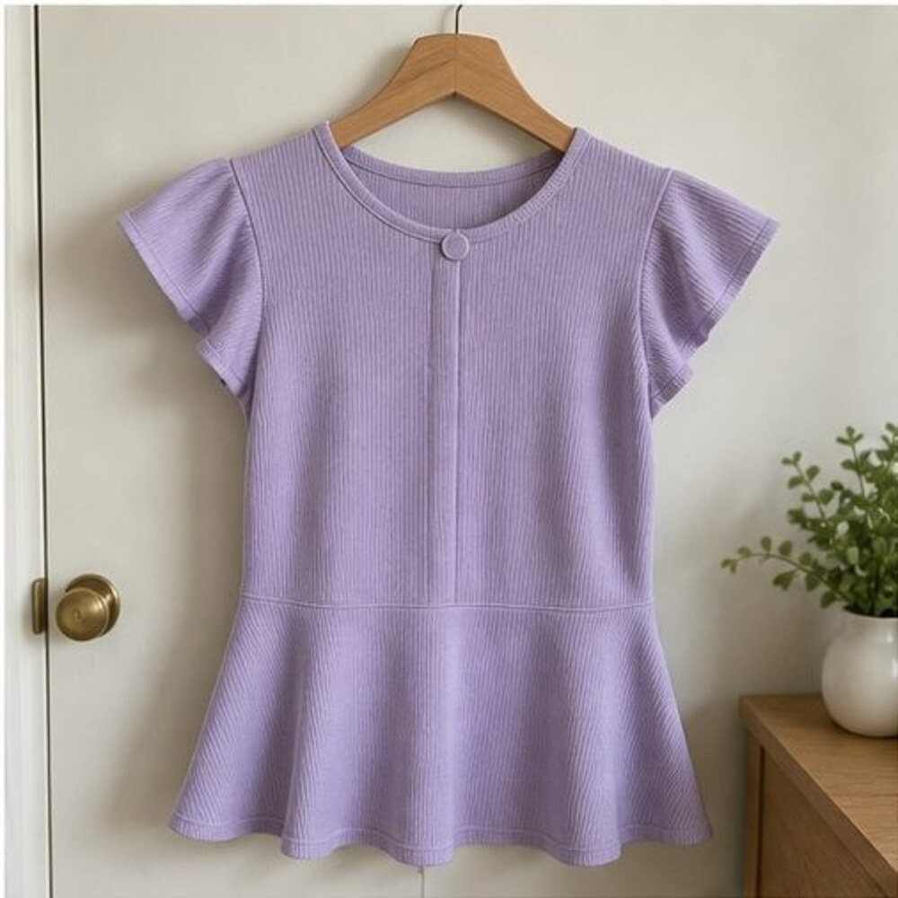 Lilac Lace Trim Top